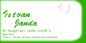 istvan janda business card